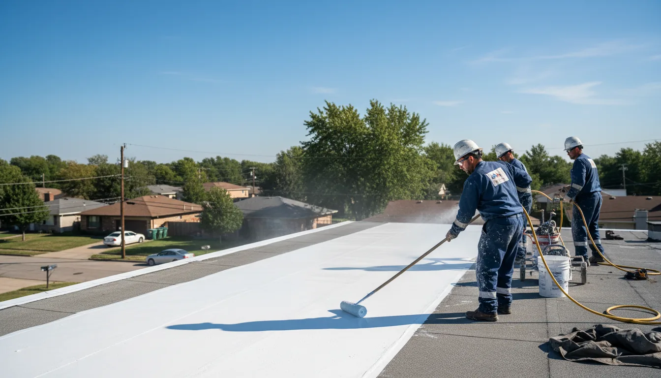 Commercial roof coating in Benton, WI near me